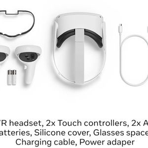 New Meta Quest 2 VR Headset 128 GB with 2 controllers in the retail box.